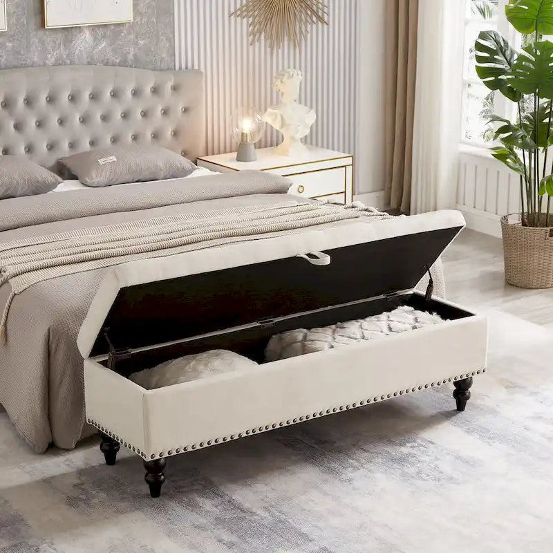Banc de lit avec rangement