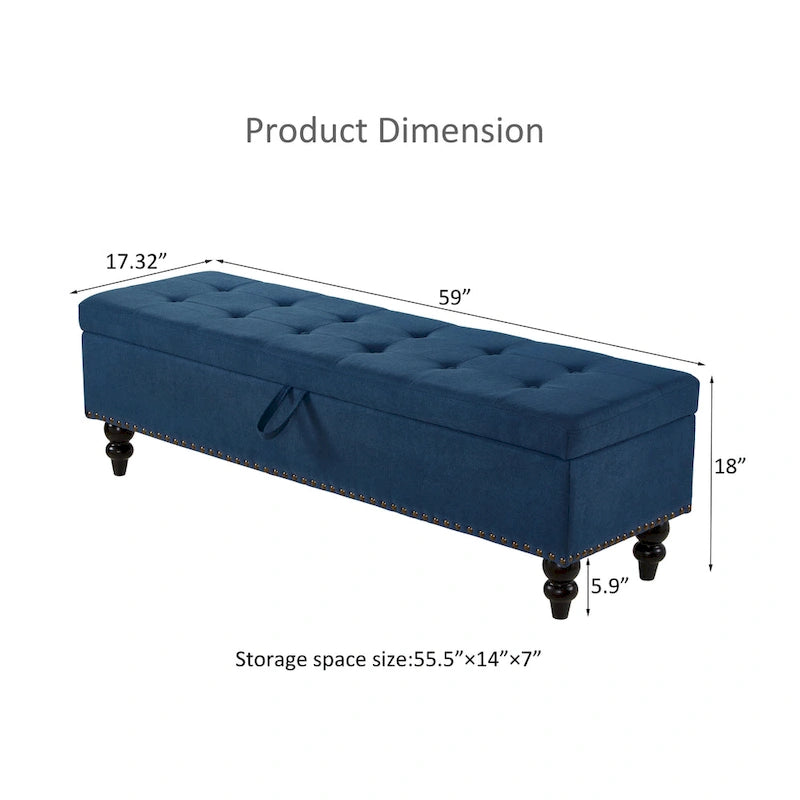 Banc de lit avec rangement