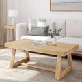 Table basse classique rectangulaire avec pieds tréteaux
