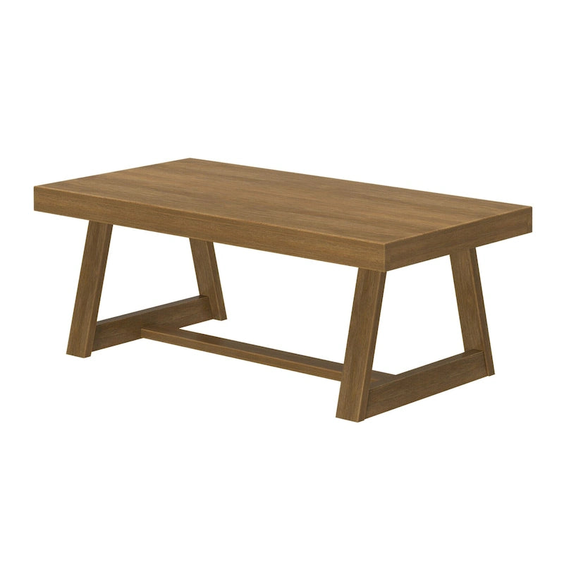Table basse classique rectangulaire avec pieds tréteaux