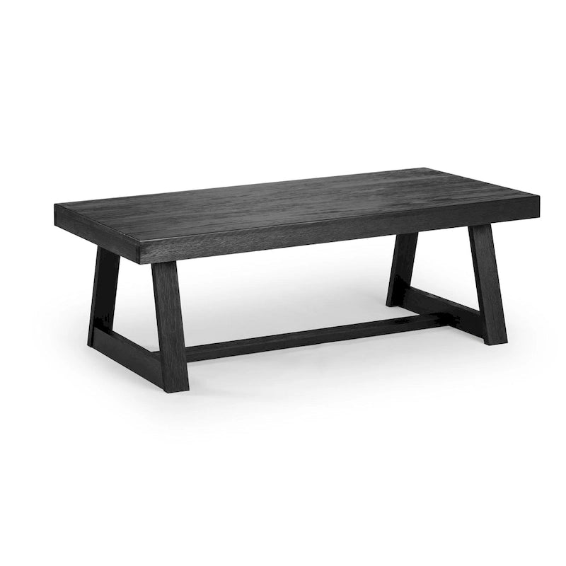 Table basse classique rectangulaire avec pieds tréteaux