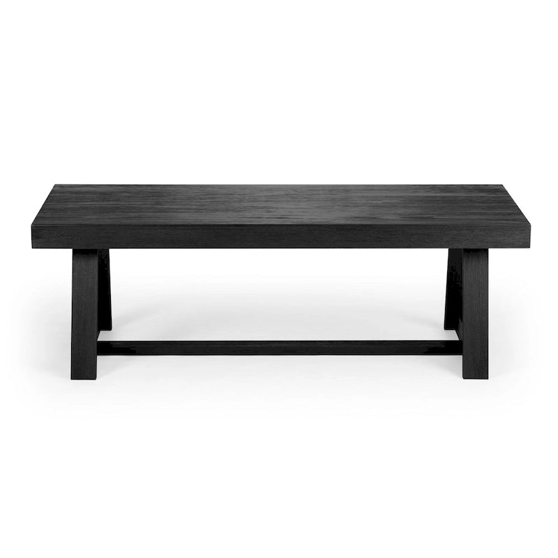 Table basse classique rectangulaire avec pieds tréteaux