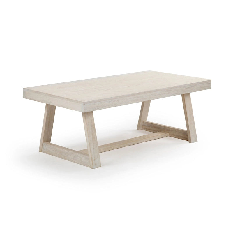 Table basse classique rectangulaire avec pieds tréteaux