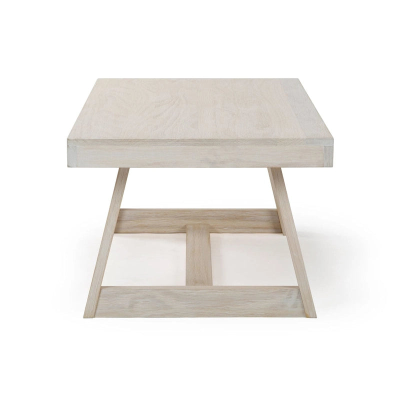 Table basse classique rectangulaire avec pieds tréteaux