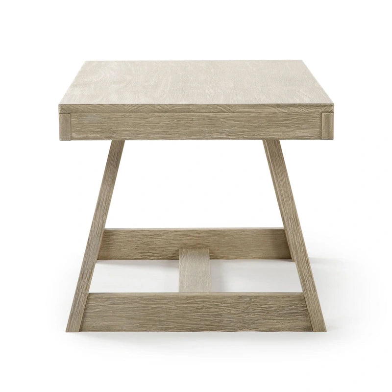 Table basse classique rectangulaire avec pieds tréteaux