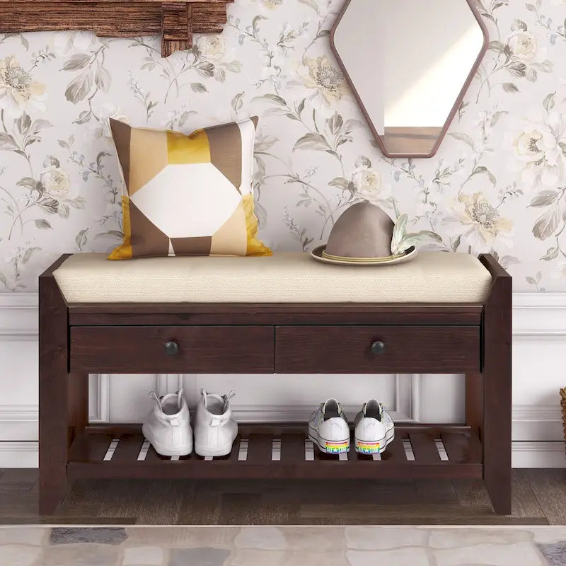 Banc de rangement pour entrée