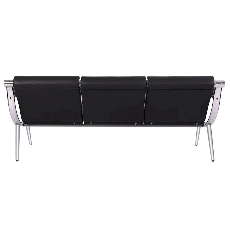 Chaise de salle d'attente, Banc de réception d'aéroport en similicuir, Fauteuil visiteur
