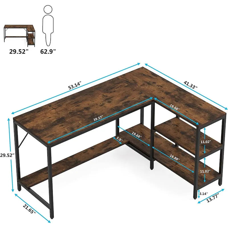 Bureau en L, Bureau d'angle en L