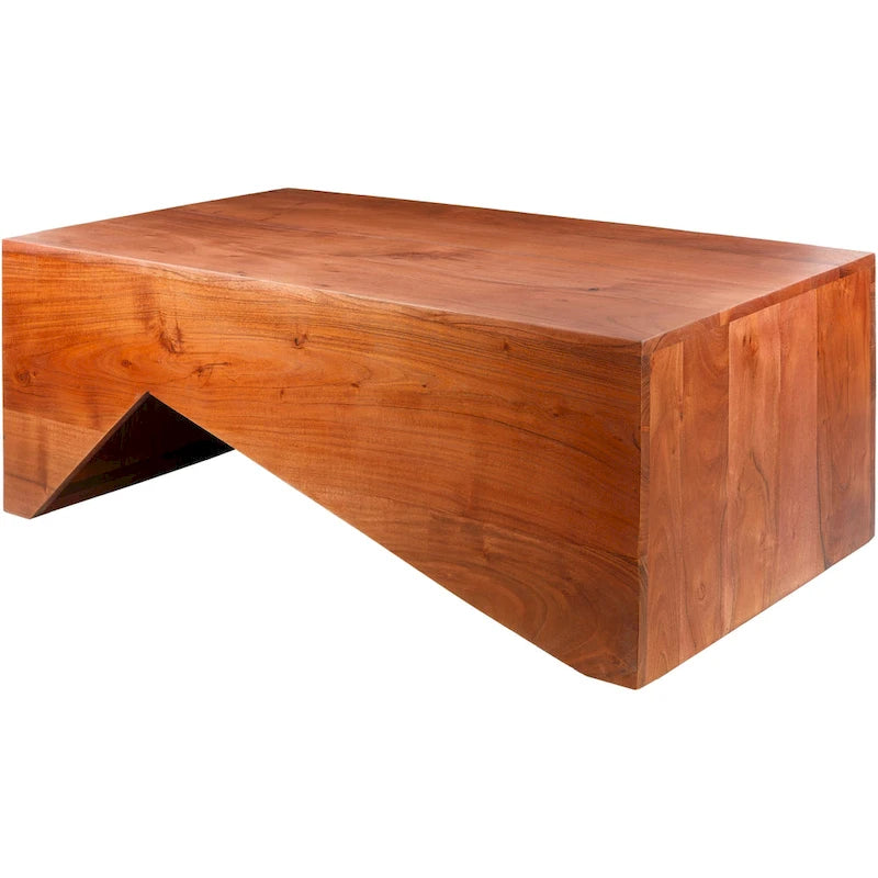 Table basse angulaire en bois