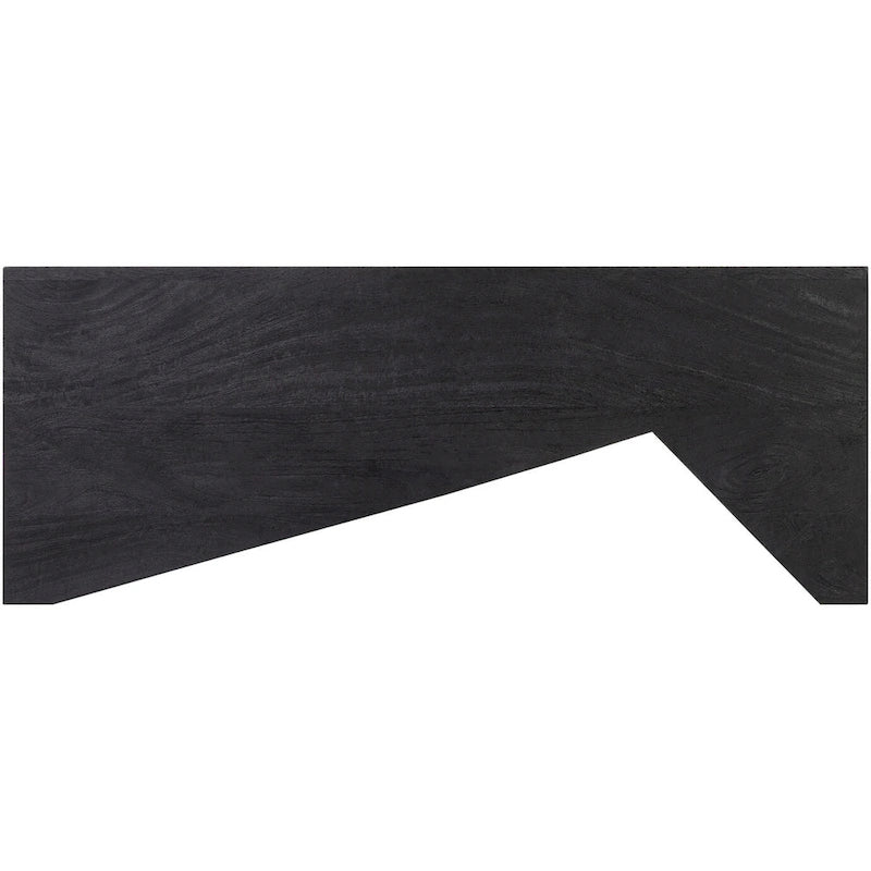 Table basse angulaire en bois