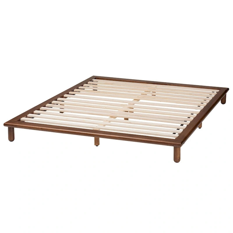 Cadre de lit en bois finition noyer