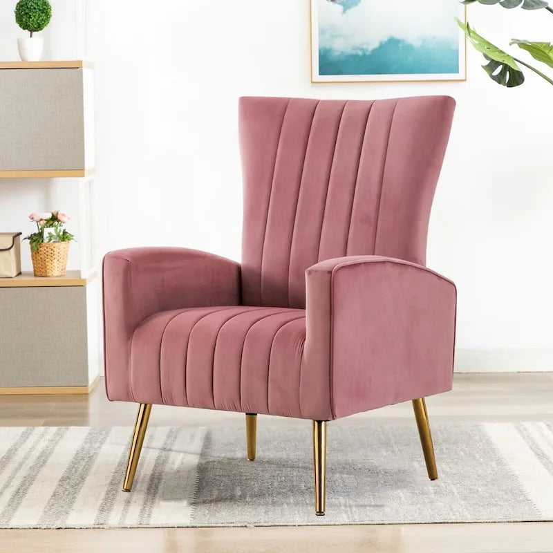 Fauteuil douillet en velours Fauteuil confortable