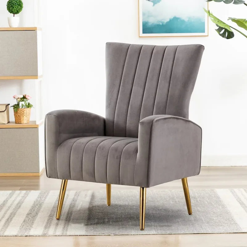 Fauteuil douillet en velours Fauteuil confortable