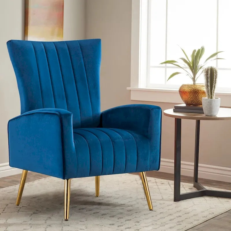 Fauteuil douillet en velours Fauteuil confortable