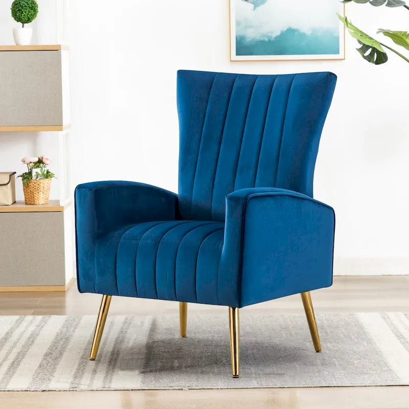 Fauteuil douillet en velours Fauteuil confortable