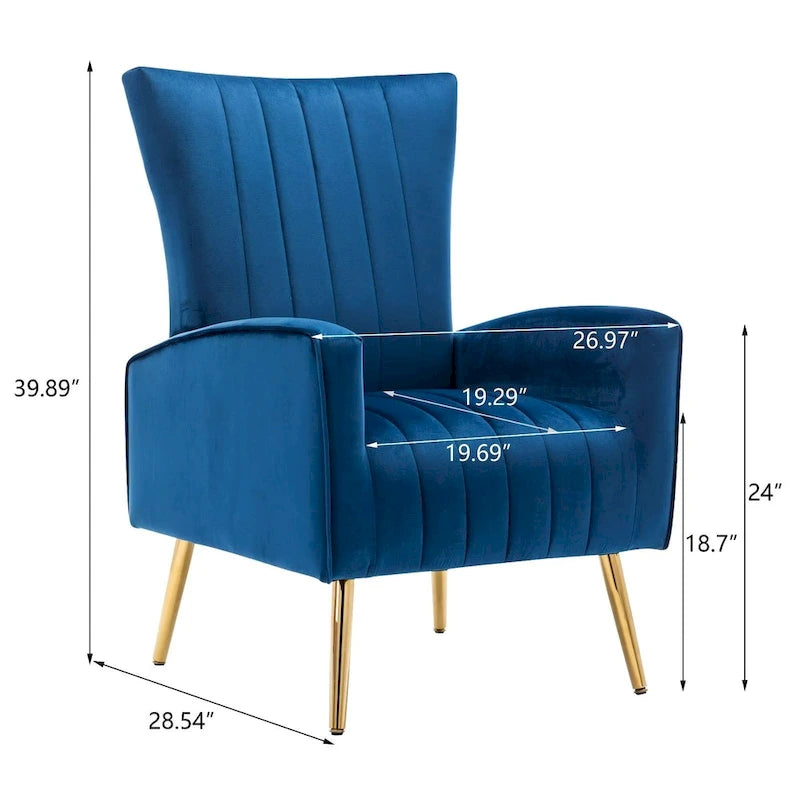 Fauteuil douillet en velours Fauteuil confortable