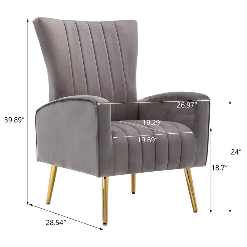 Fauteuil douillet en velours Fauteuil confortable