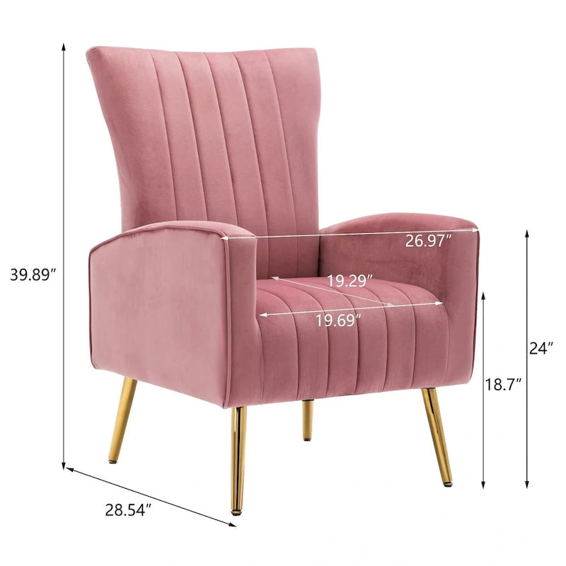 Fauteuil douillet en velours Fauteuil confortable