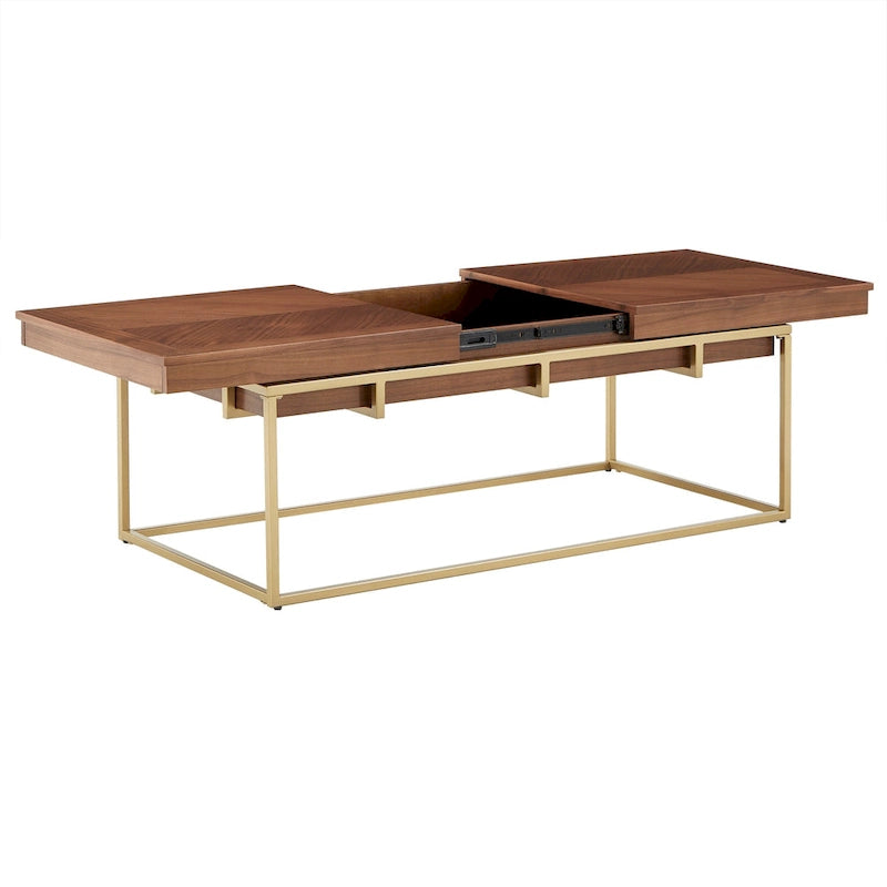 Table carrée avec piètement en métal par