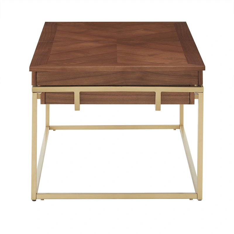 Table carrée avec piètement en métal par