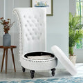 Chaise Trône à Dossier Haut en Velours, Sans Accoudoirs, Chaise d'Appoint Royale