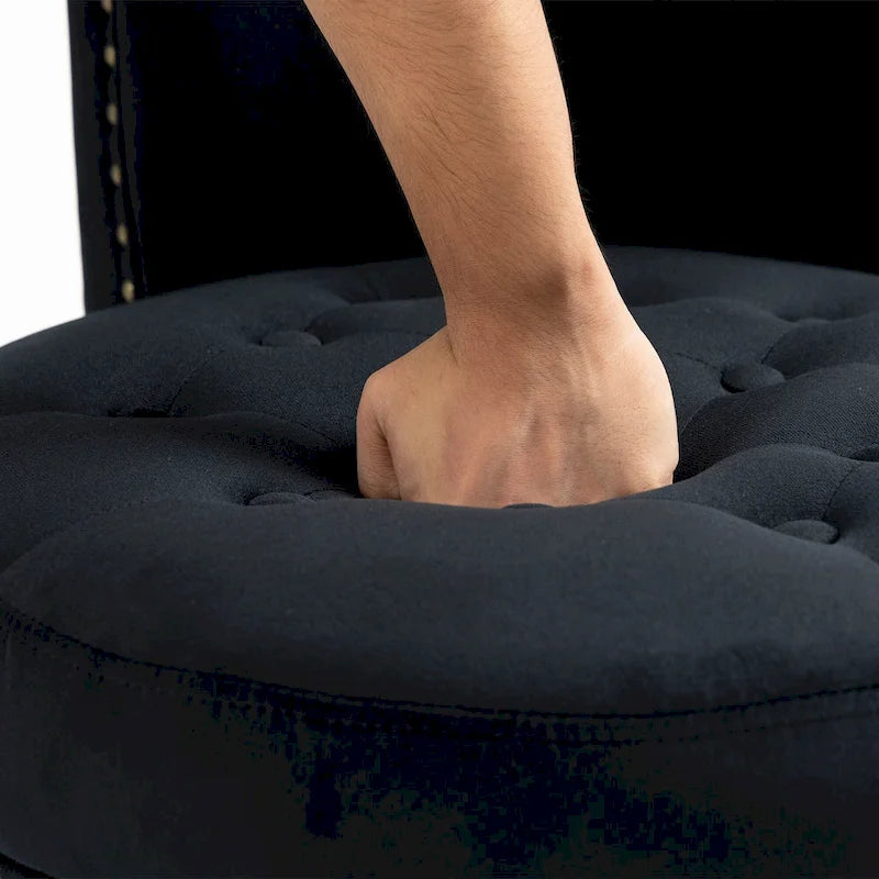 Chaise Trône à Dossier Haut en Velours, Sans Accoudoirs, Chaise d'Appoint Royale