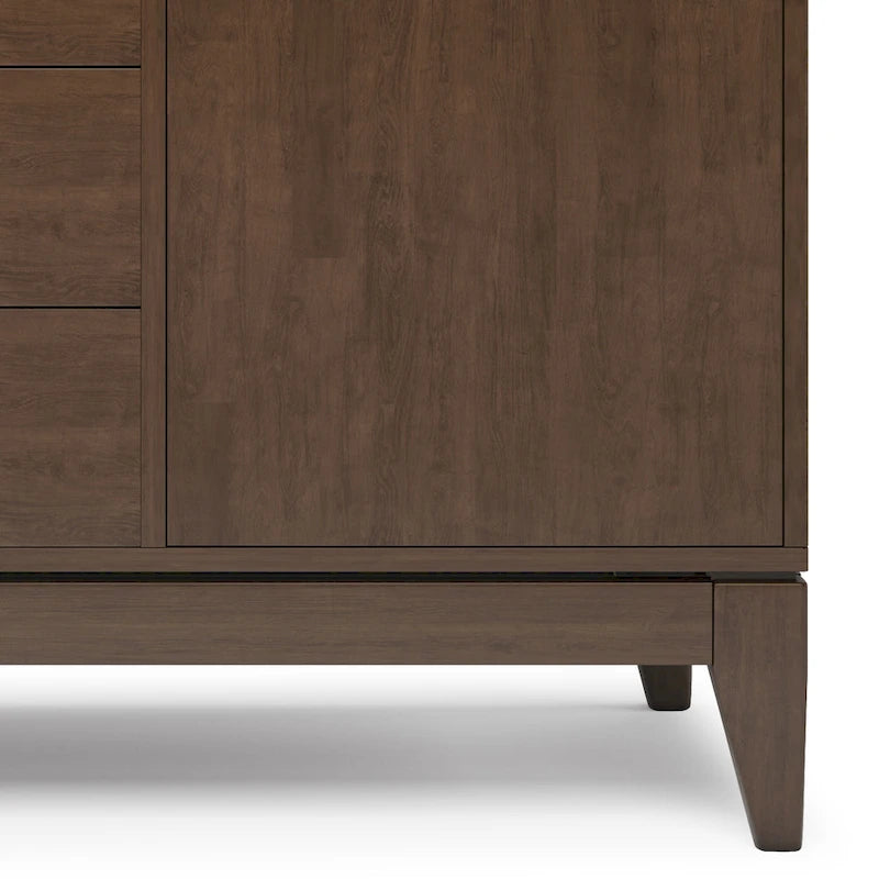 Buffet en noyer brun au design Mid-Century
