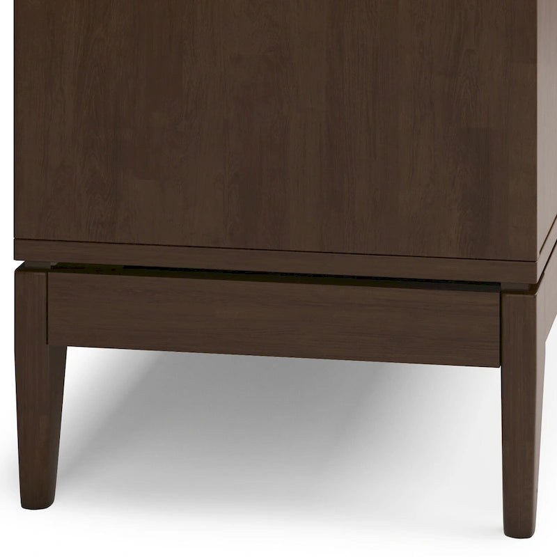 Buffet en noyer brun au design Mid-Century