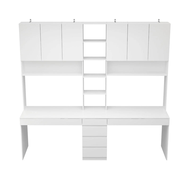 Bureau de jeu blanc spacieux