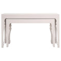Table gigogne laquée blanche