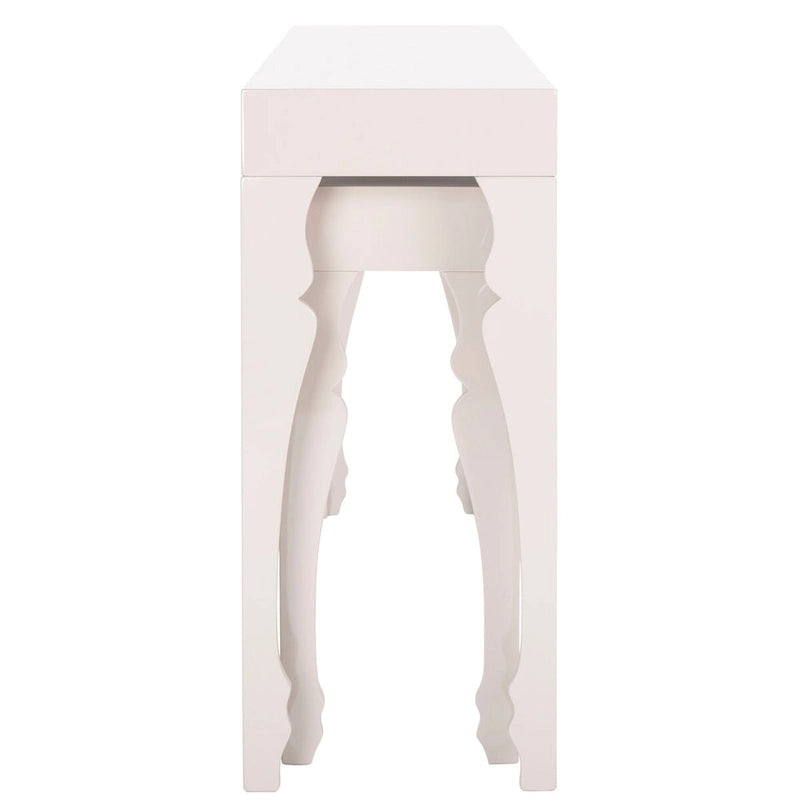 Table gigogne laquée blanche