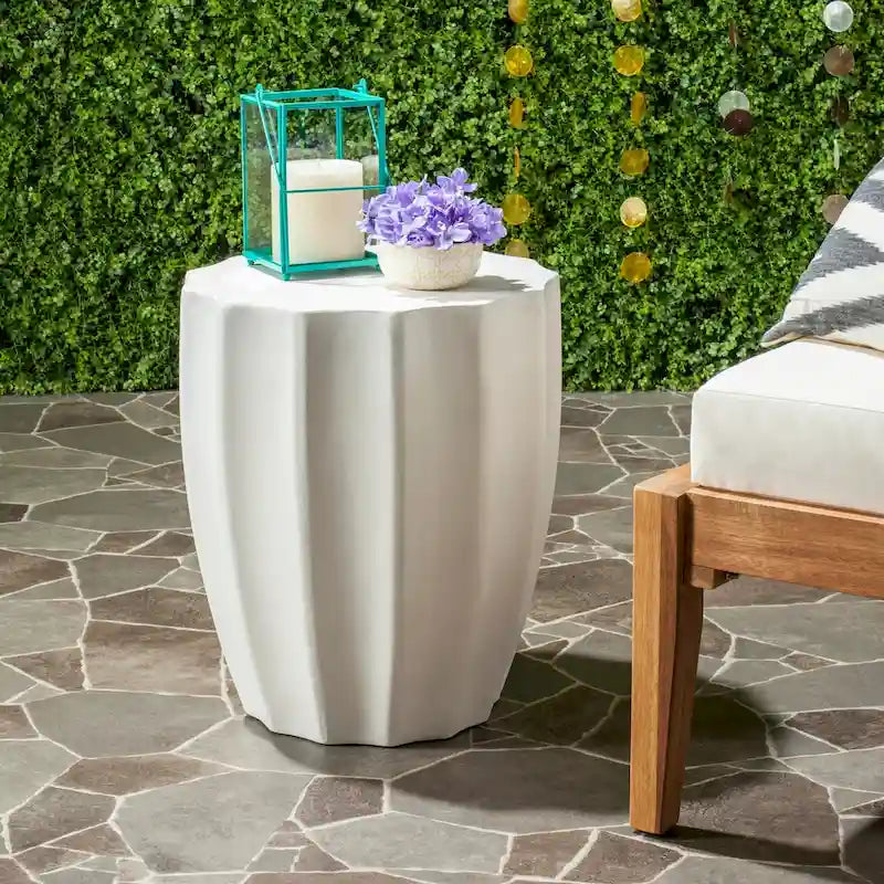 Table d'appoint en béton pour intérieur/extérieur