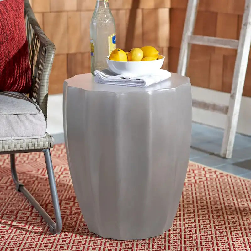 Table d'appoint en béton pour intérieur/extérieur