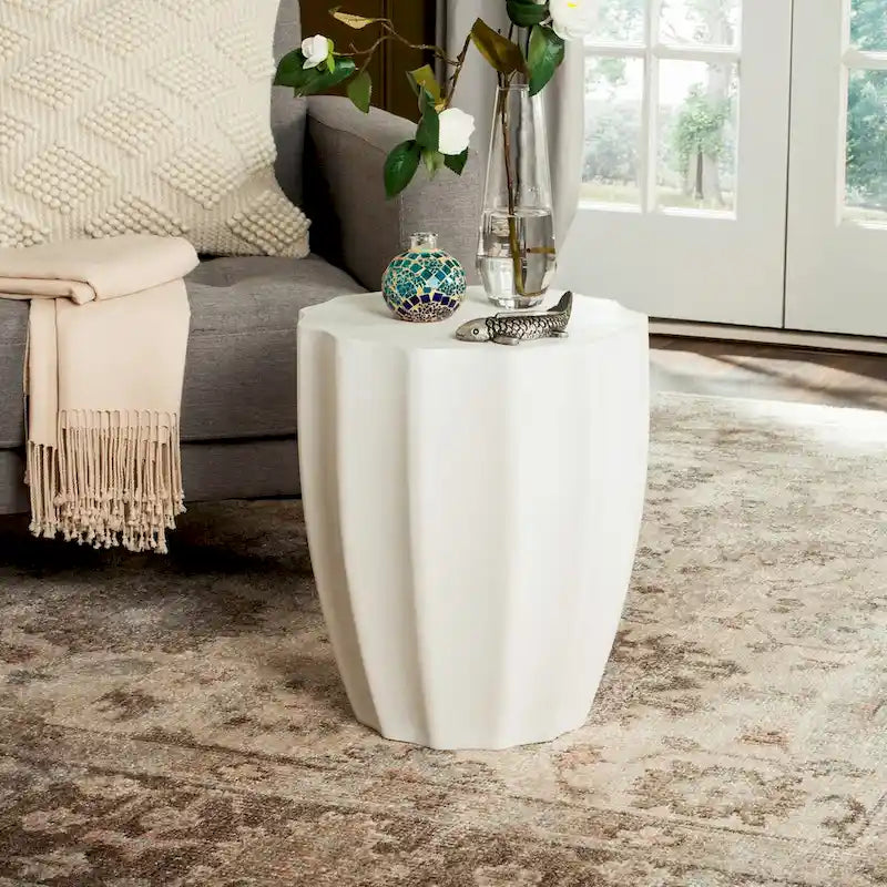 Table d'appoint en béton pour intérieur/extérieur