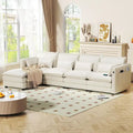 Canapé d'angle avec pouf
