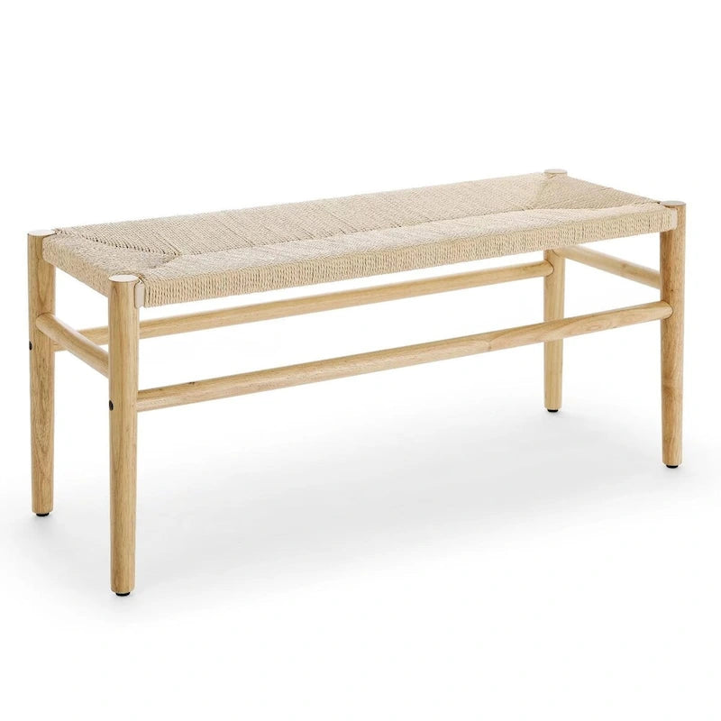 Banc d'intérieur en hévéa naturel