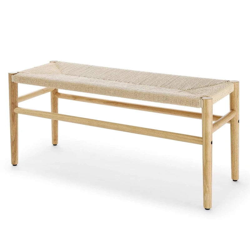 Banc d'intérieur en hévéa naturel