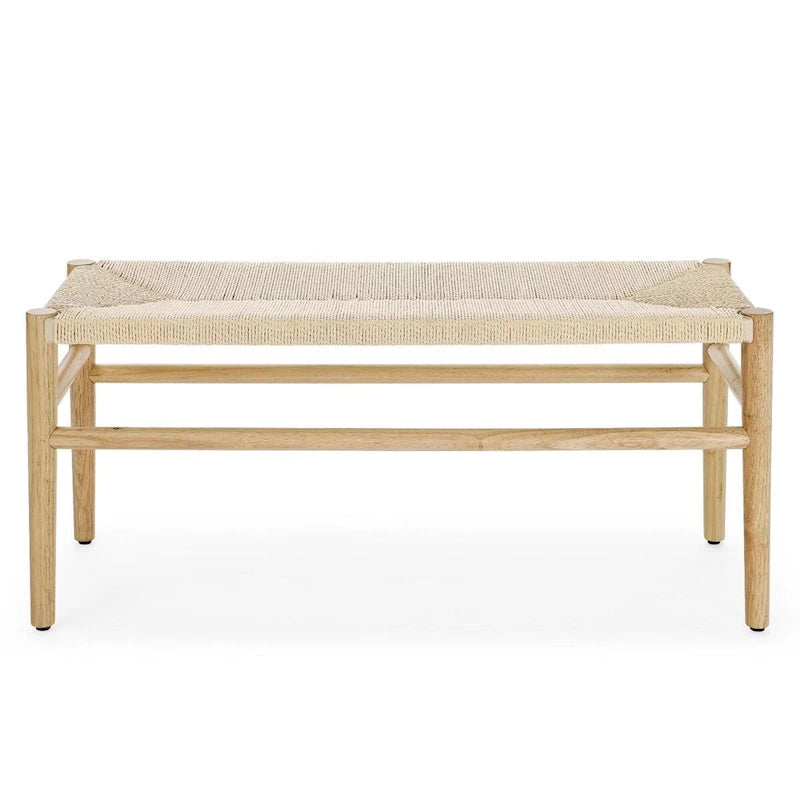 Banc d'intérieur en hévéa naturel