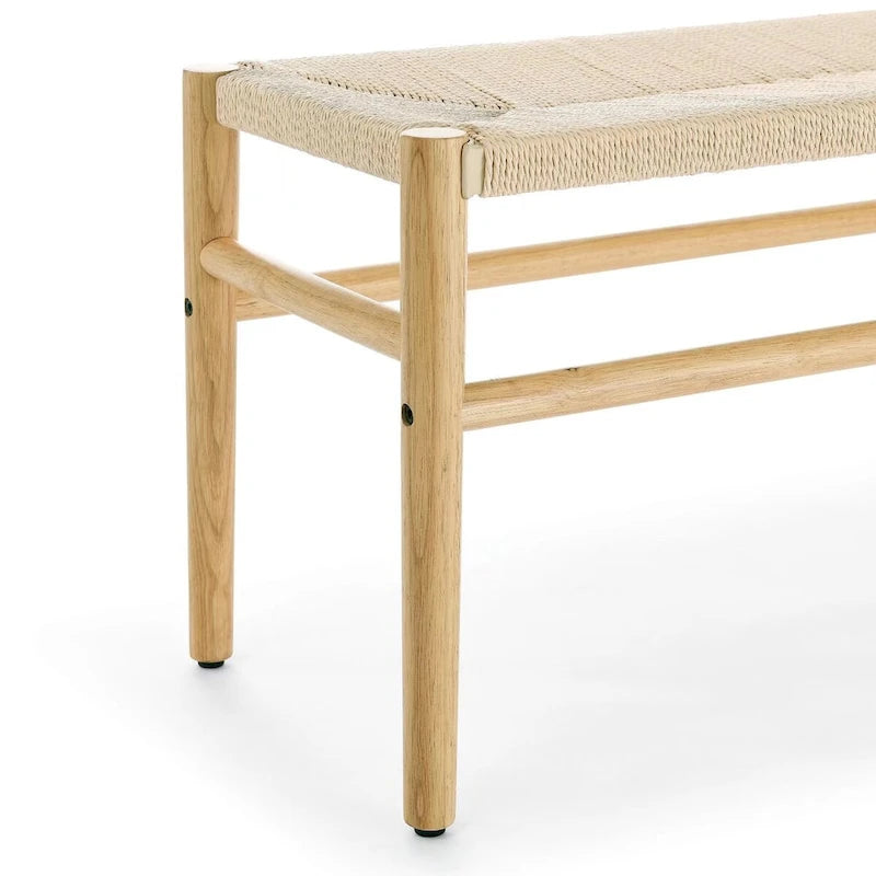 Banc d'intérieur en hévéa naturel