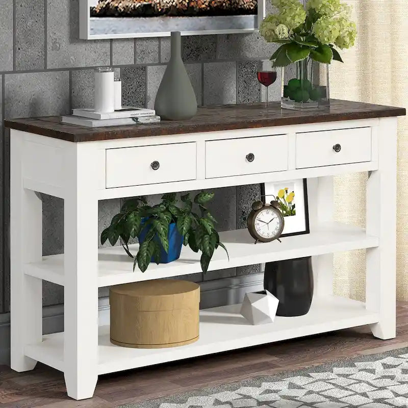 Console en bois de pin massif
