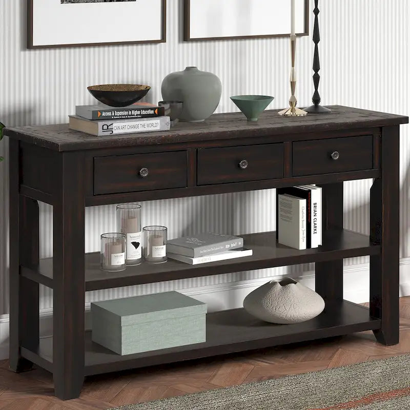 Console en bois de pin massif