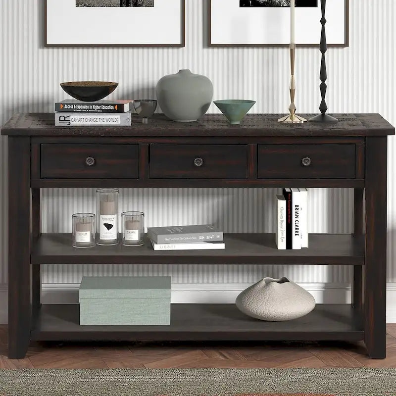 Console en bois de pin massif