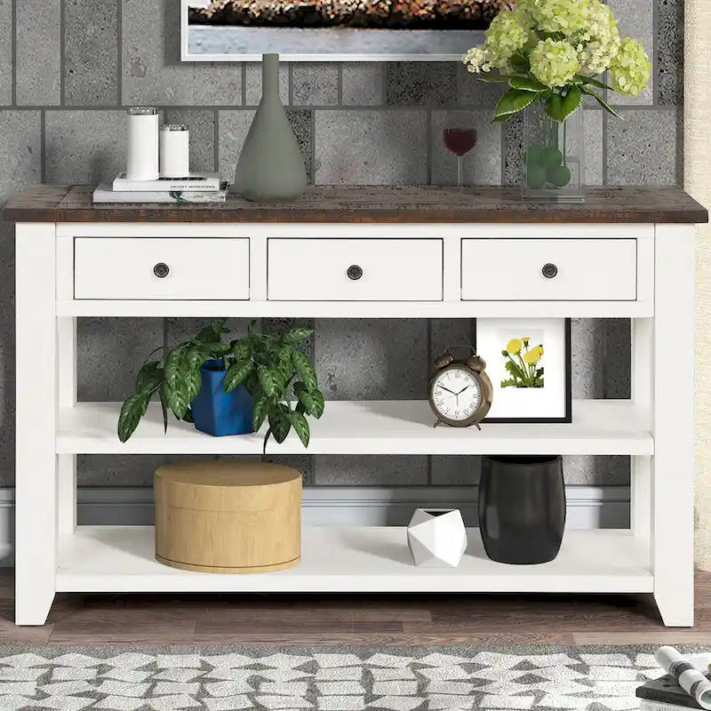 Console en bois de pin massif
