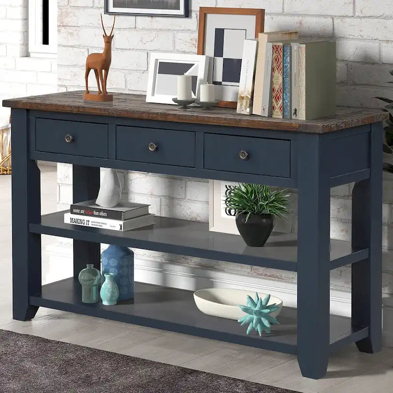 Console en bois de pin massif