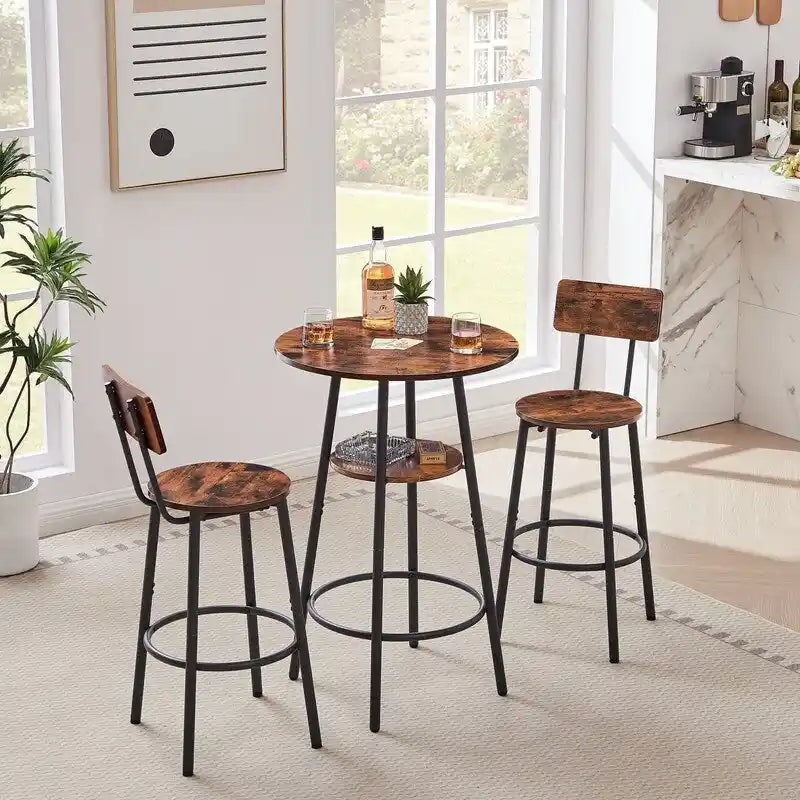 Table de bar avec comptoir rond, table de salle à manger bistro pour cuisine