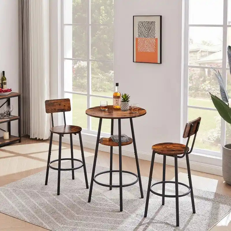 Table de bar avec comptoir rond, table de salle à manger bistro pour cuisine