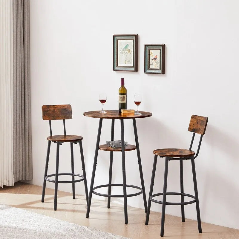 Table de bar avec comptoir rond, table de salle à manger bistro pour cuisine