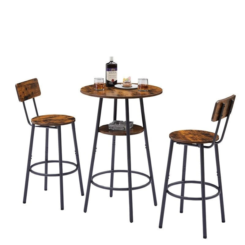 Table de bar avec comptoir rond, table de salle à manger bistro pour cuisine