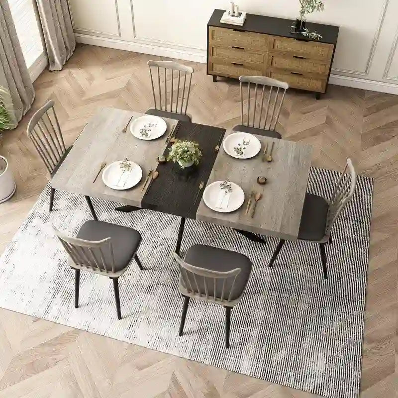 Table à manger extensible de style rustique/campagne pour personnes
