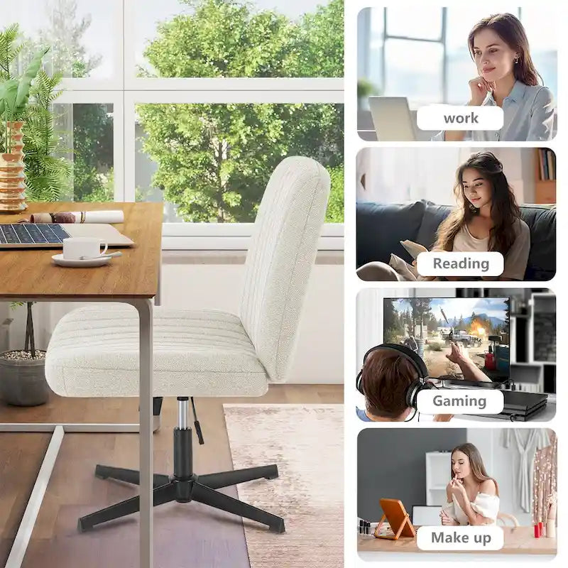 Chaise de coiffeuse pivotante à hauteur réglable
